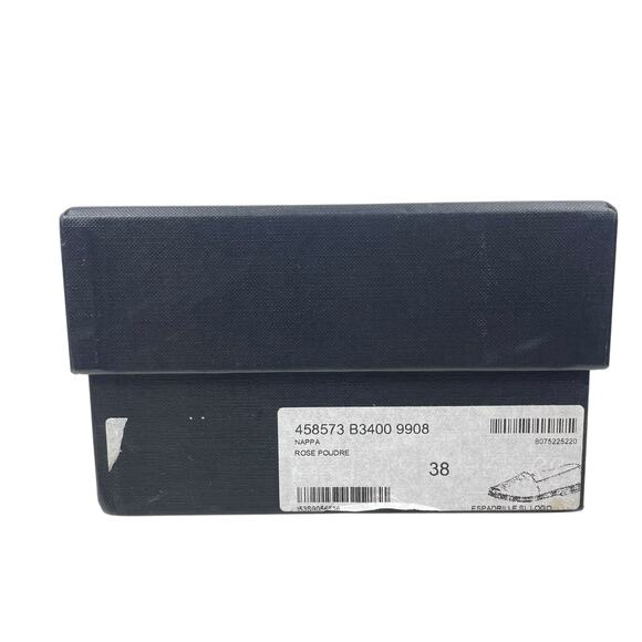 Saint Laurent Logo Monogram Nappa Leather Espadrilles Rose Poudre Size 38 - Picture 16 of 16